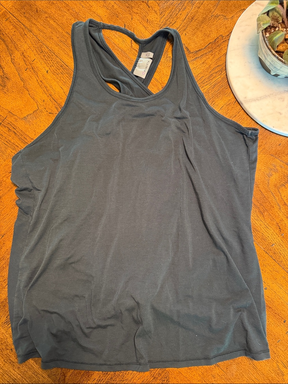 Athleta Black Twist-Front Racerback Tank - Picture 4 of 4